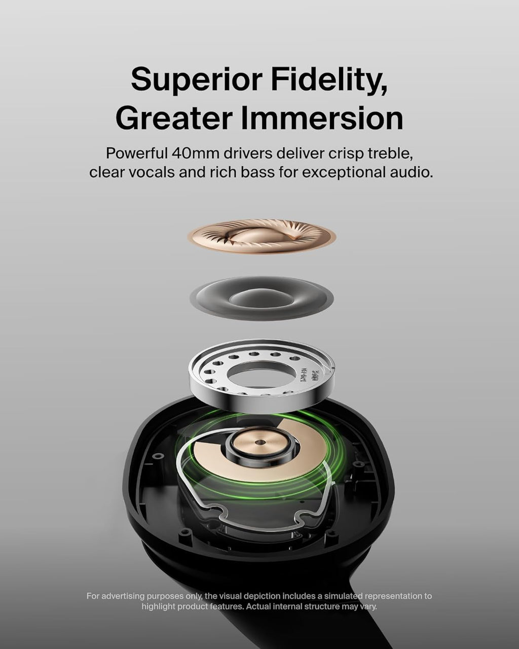 Belkin Soundform Surround casque audio sans fil, noir