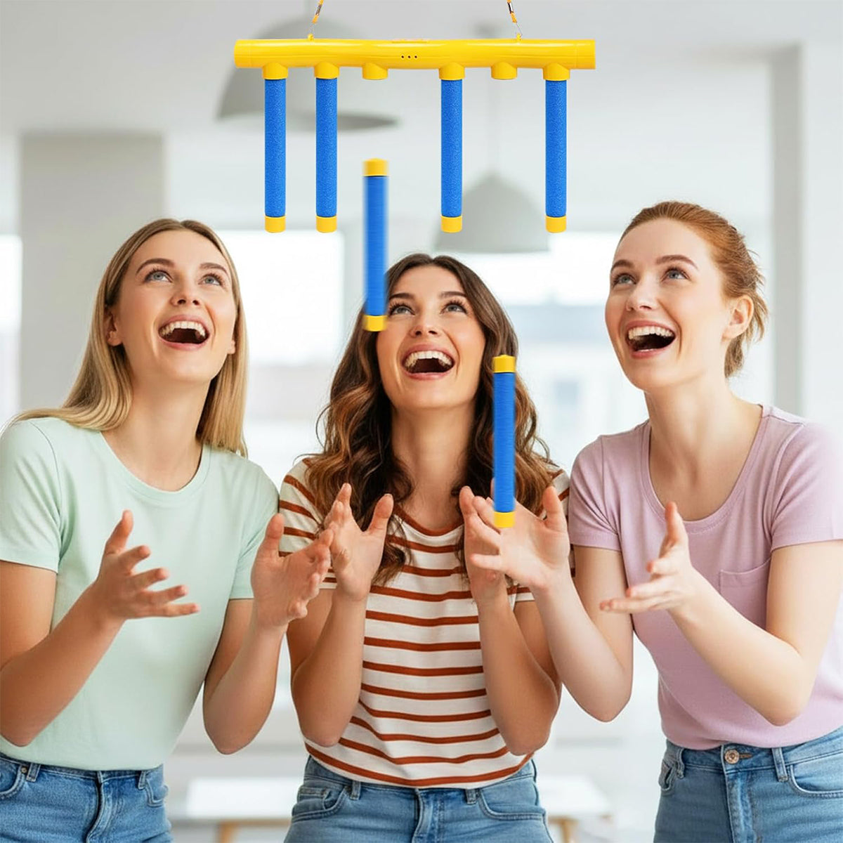 Jouet de jeu de réflexion à bâtons tombants, entraîneur de coordination œil-main rechargeable par USB avec 3 vitesses de chute réglables