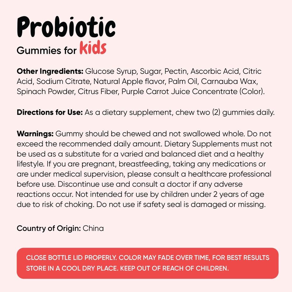 maxmedix Gommes probiotiques pour enfants, 90 gommes