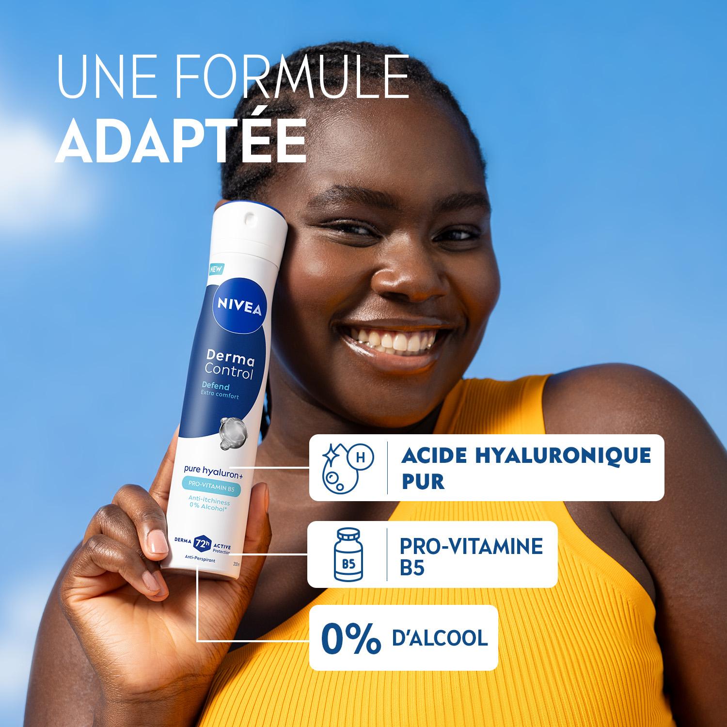 NIVEA Déodorant Femme Aisselles Derma Control Défend Protection 72h Spray 200ml
