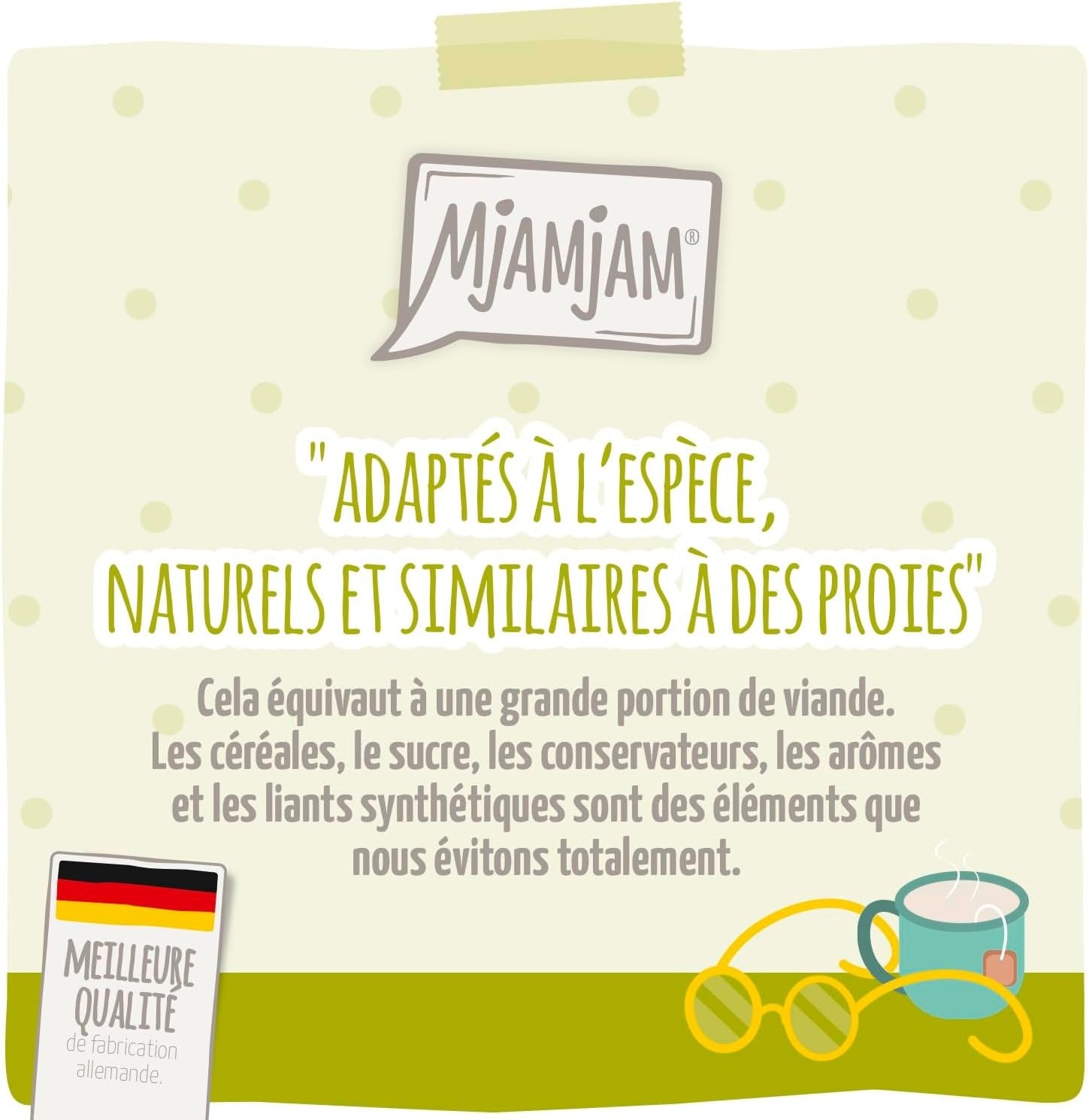 [Peut être servi frais pour l'été] MjAMJAM Senior Duo Quetschie Nourriture humide pour chat lapin canard - 300 g x 6