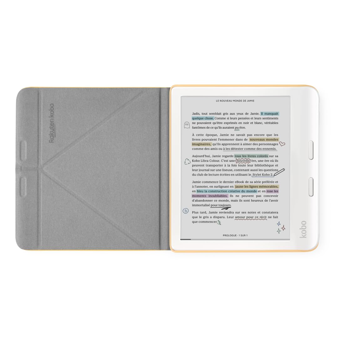 Kobo SleepCover Étui pour Kobo Libra Colour - Jaune beurre