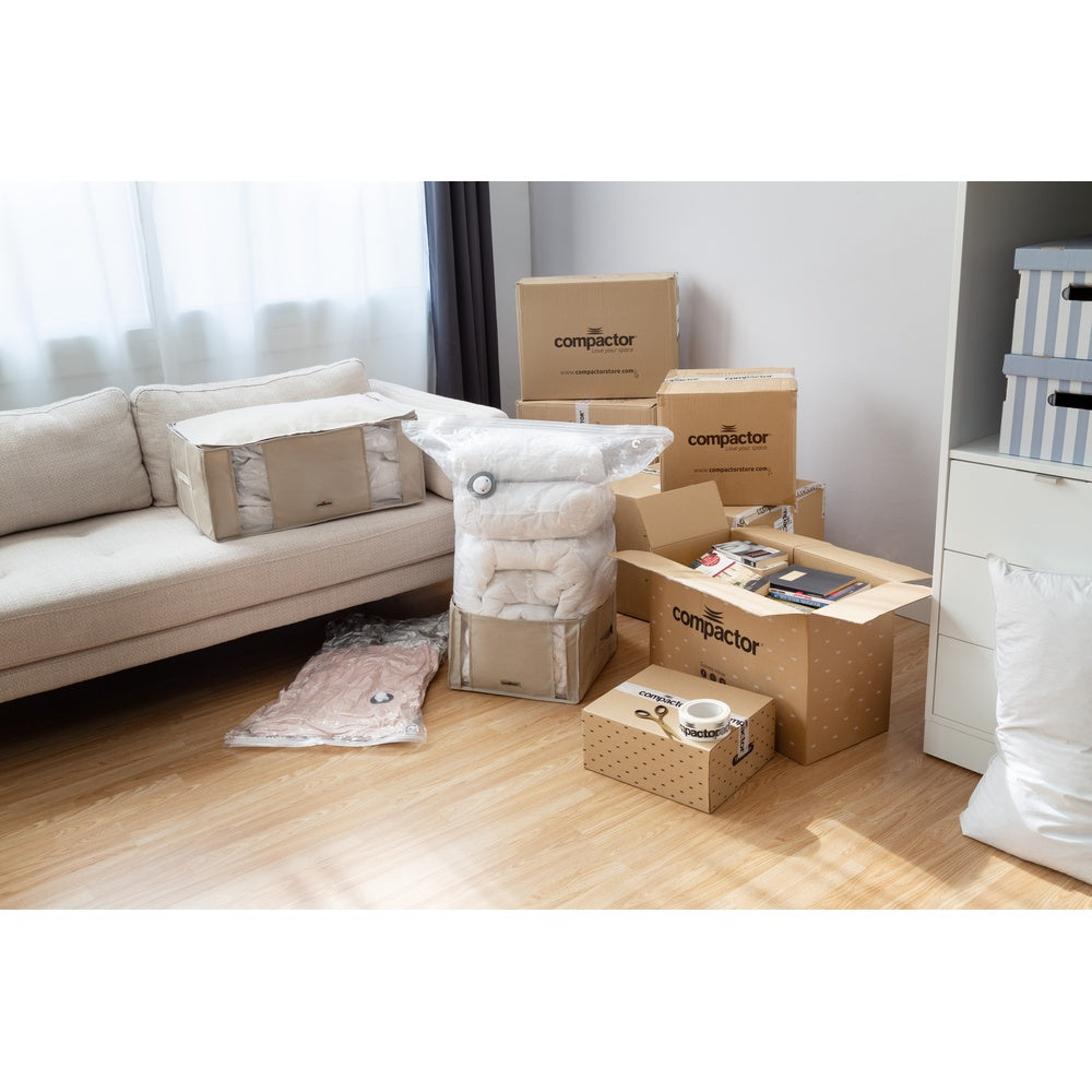COMPACTOR Sac de Rangement sous Vide Taille M Beige