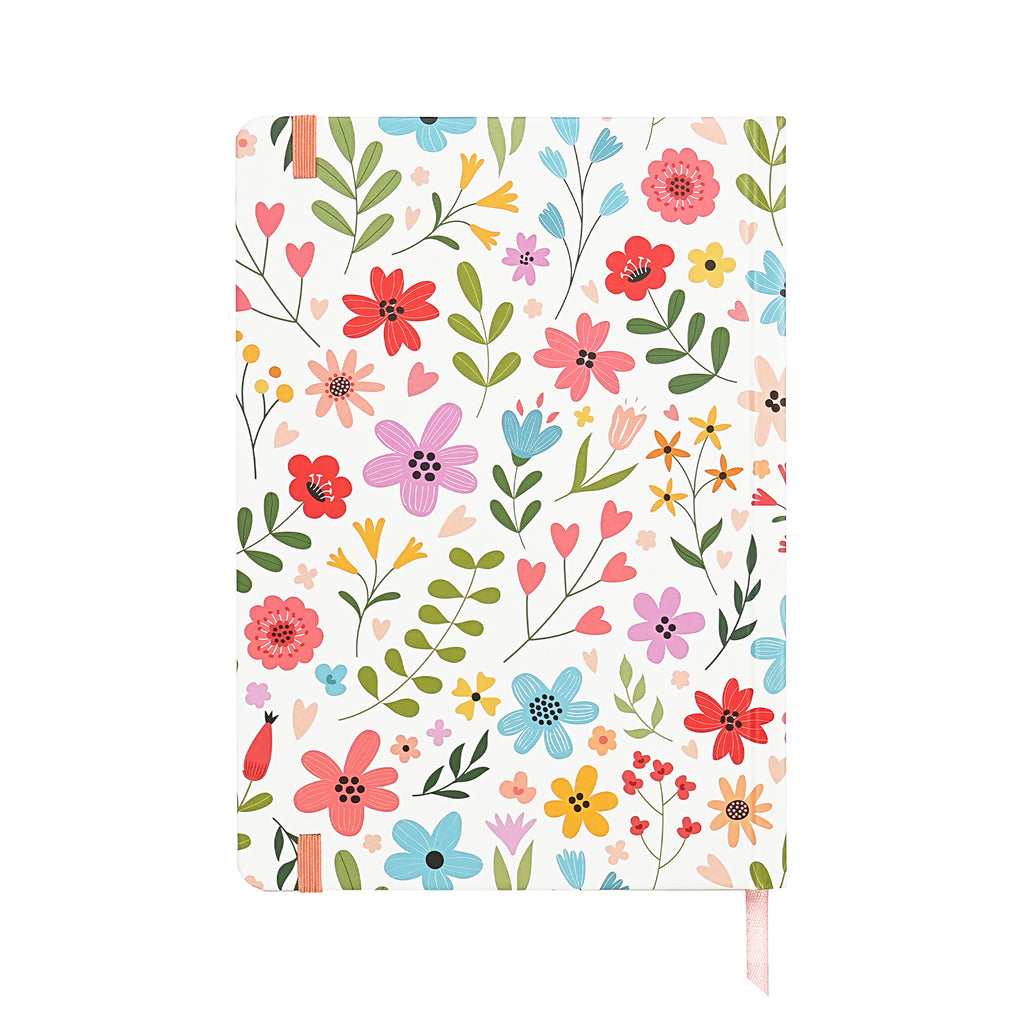 Jubiluu Carnet ligné A5 à couverture rigide texturée avec marque-pages et élastique - Veggie Garden