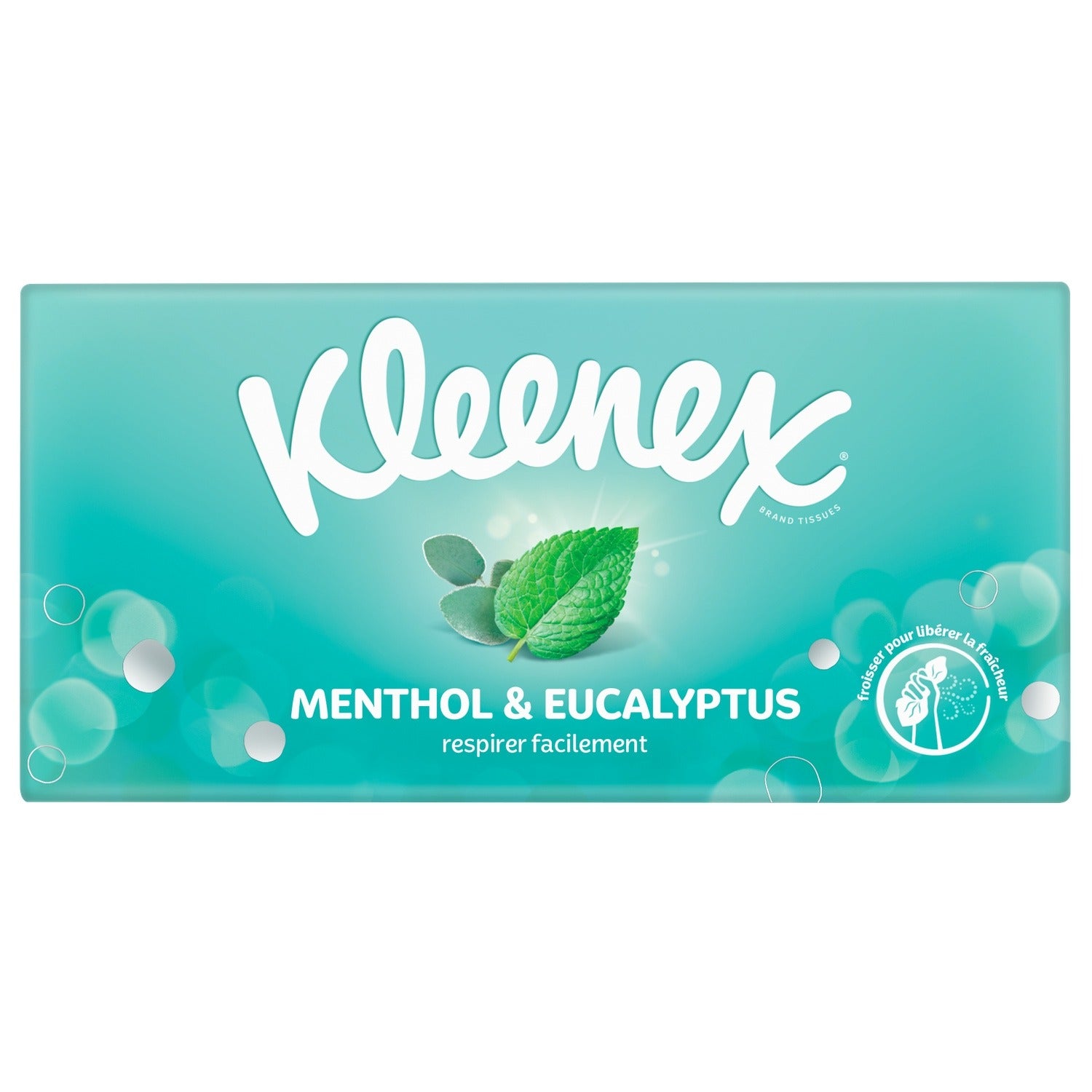 KLEENEX Mouchoirs en Papier Menthol et Eucalyptus, 1 Boîte, 56 Mouchoirs