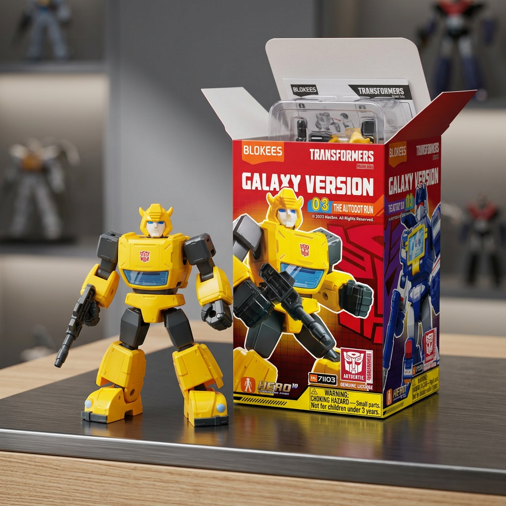 Blokees Figurines Transformers Version Galaxy 03 The Autobot Run Kits de Modèle de Personnage d'Action Surprise, Jouets de Design Aléatoire pour Décoration d'Intérieur, Coffret de Jouets Cadeau de Collection pour Enfants et Adultes