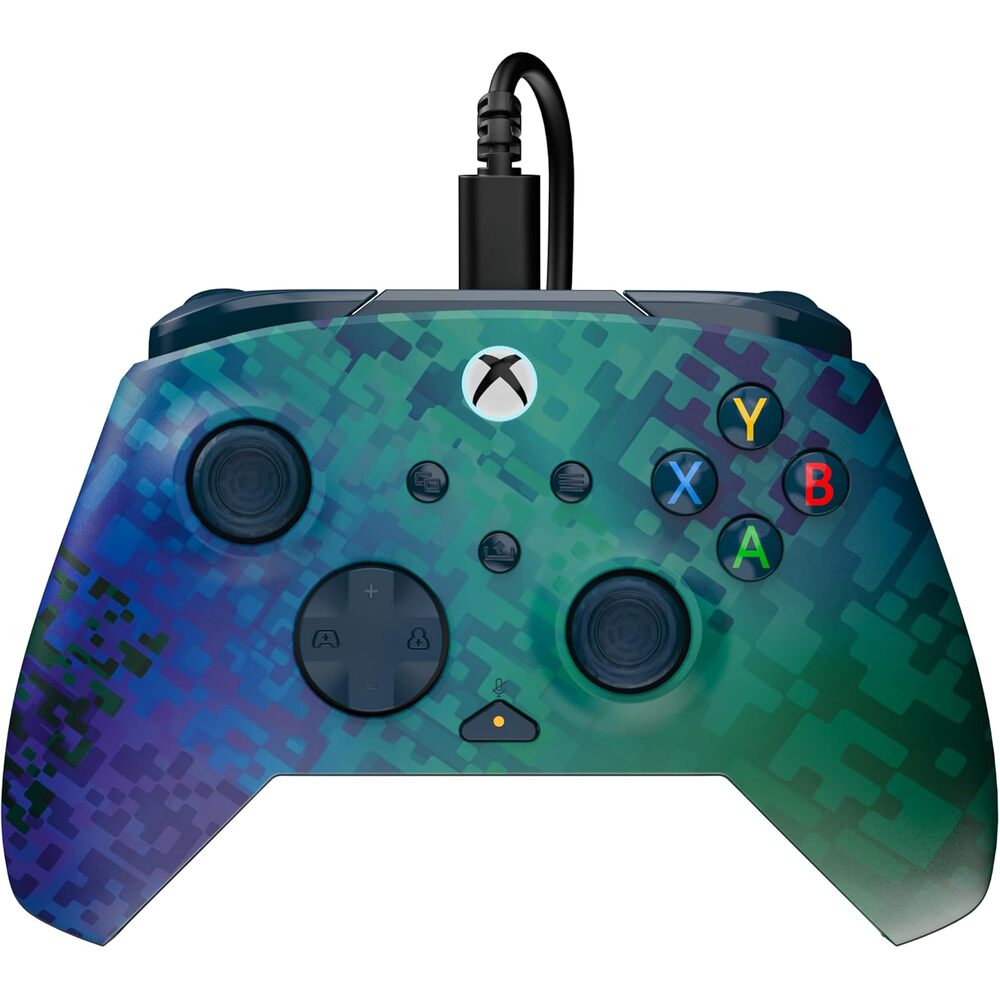Turtle Beach Rematch Manette filaire Câble USB 2.5m - Boutons Programmables & Commandes audio - Xbox Series X|S, PC (Licence officielle Microsoft) - Motif Advanced Glitch
