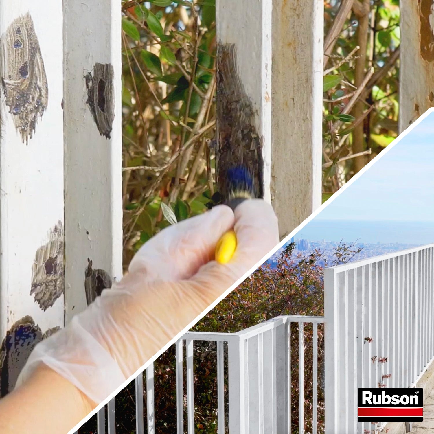 Rubson | Frameto Stop-Rouille (bidon 1 L) – Traitement anti-rouille pour intérieur et extérieur – Convertisseur de rouille à effet immédiat, peut être peint
