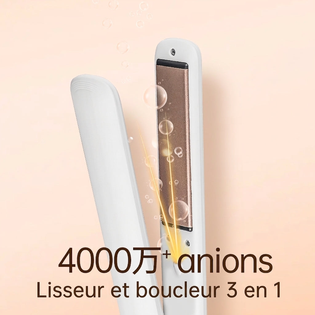 K·SKIN KD280 Lisseur/Fer à lisser, Soin des cheveux aux 20 millions d'ions négatifs + Chauffage rapide en 30 secondes, Neuf réglages de température de 120 à 200℃