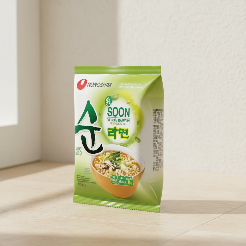 NongShim - Nouilles Instantanées Soon Veggie, 6 x 112 g