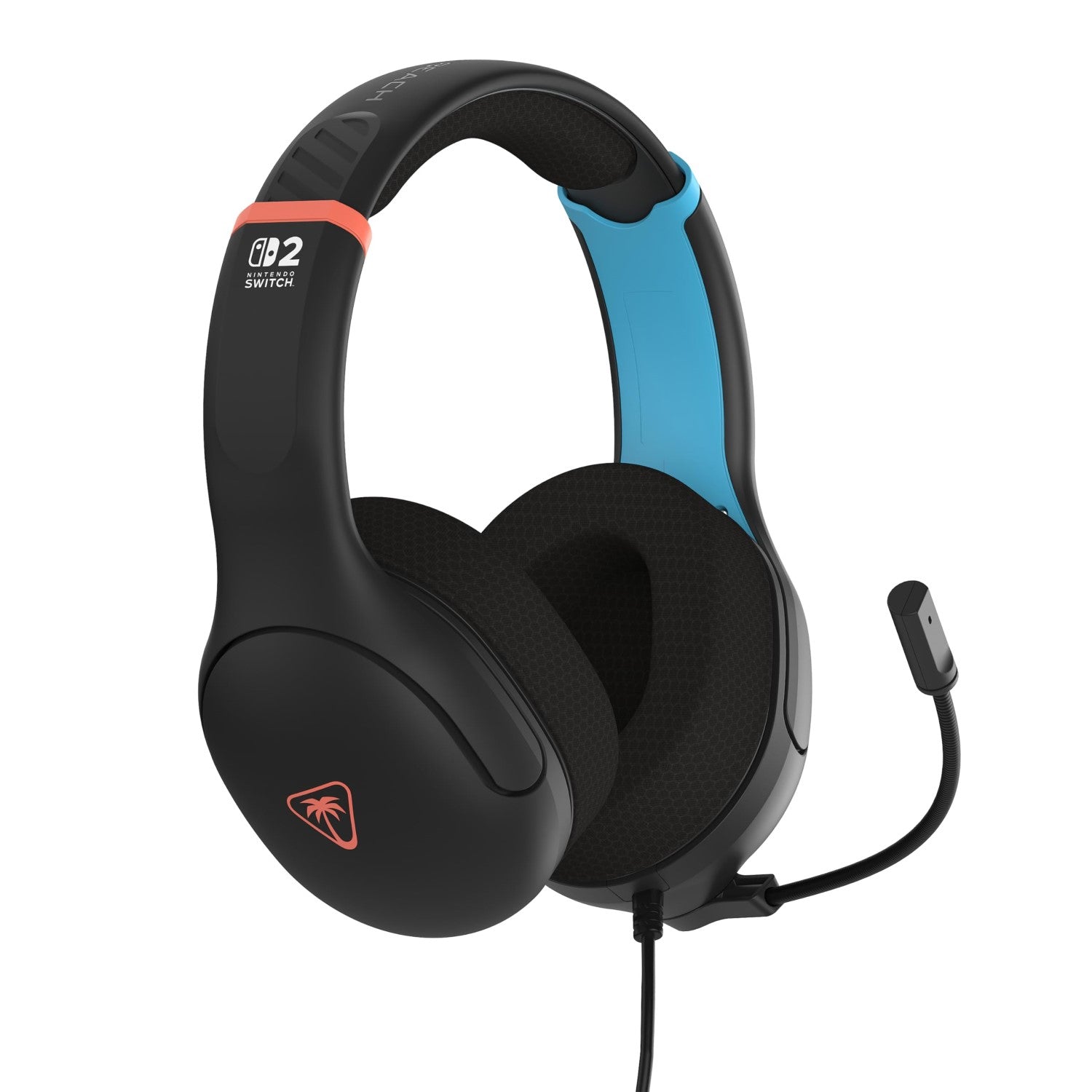 TURTLE BEACH Airlite Fit Casque Gaming Filaire (Prise 3.5mm) - Micro Muet par Basculement - Nintendo Switch 2, Switch, Switch OLED, Switch Lite, PC & Mobile - Noir Carbon