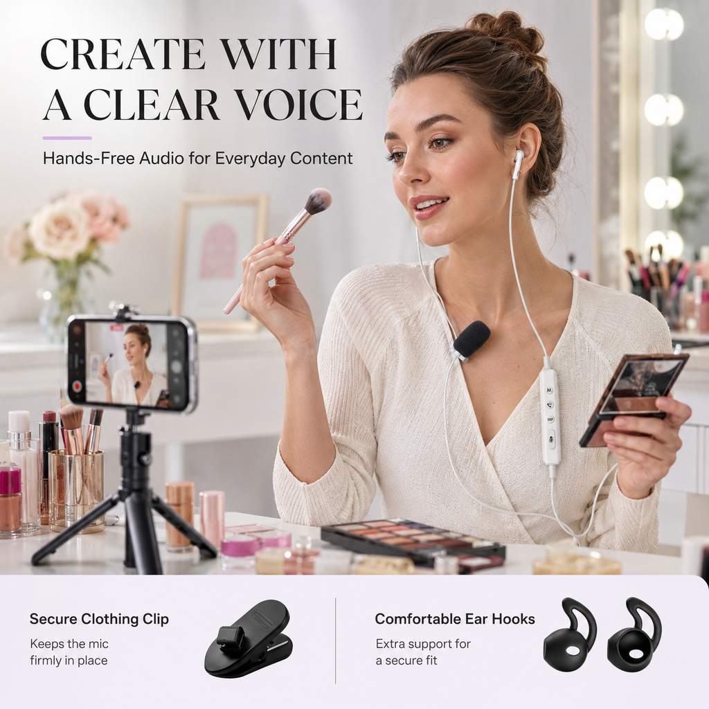 VoxorAI KM08 Casque audio filaire blanc [avec carte son pour retour audio en temps réel] Idéal pour la diffusion en direct, le karaoké et l’enregistrement. Réduction du bruit