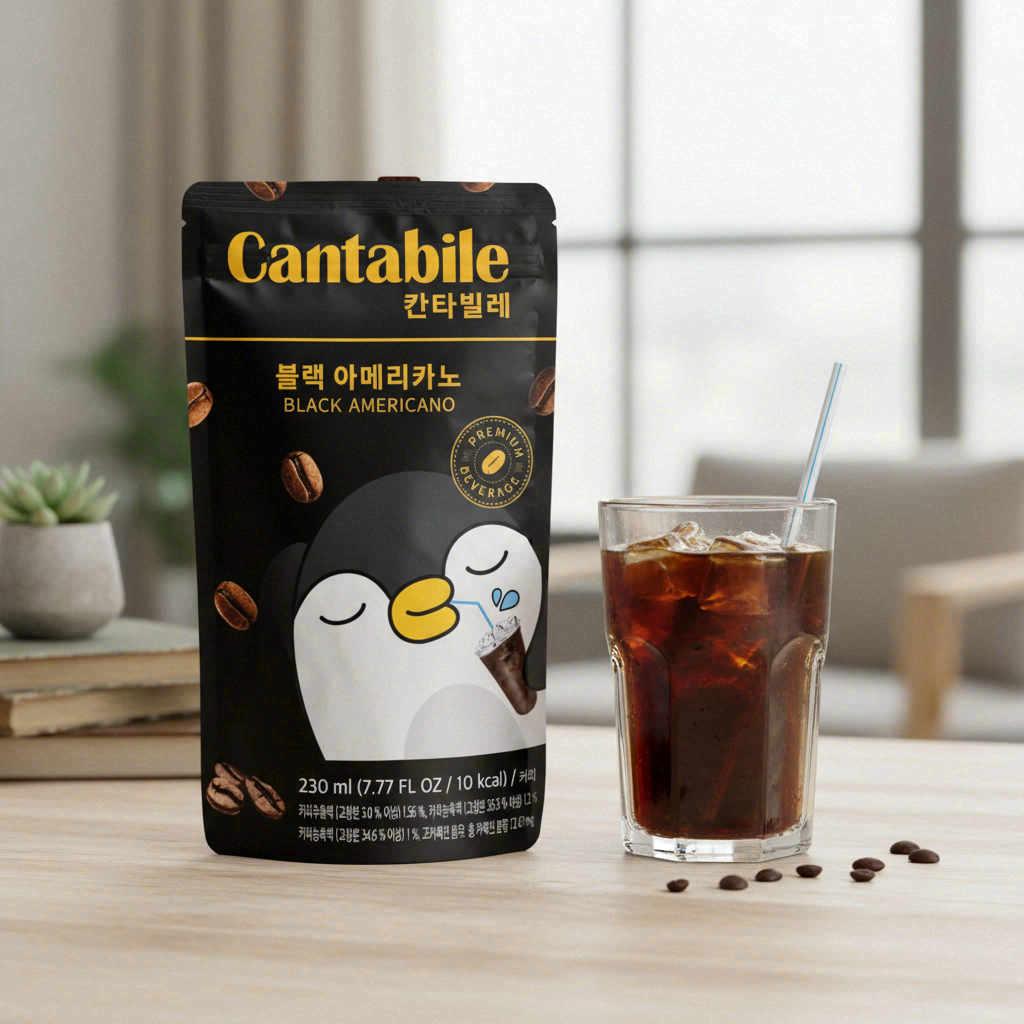 CANTABILE Boisson en gourde americano noir 230 ml x 10