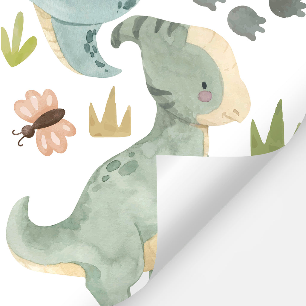 Murgall Autocollant mural bébés dinosaures 55 x 145 cm 1 feuille