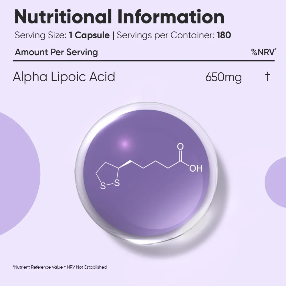 WeightWorld Acide Alpha-Lipique (ALA) 650 mg 180 gélules