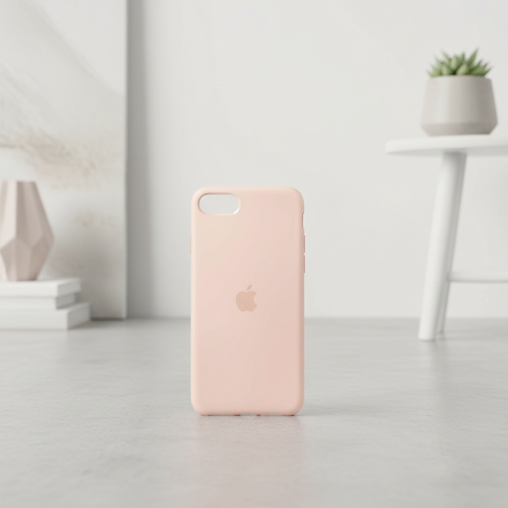 Apple coque en silicone pour iPhone SE - Rose craie