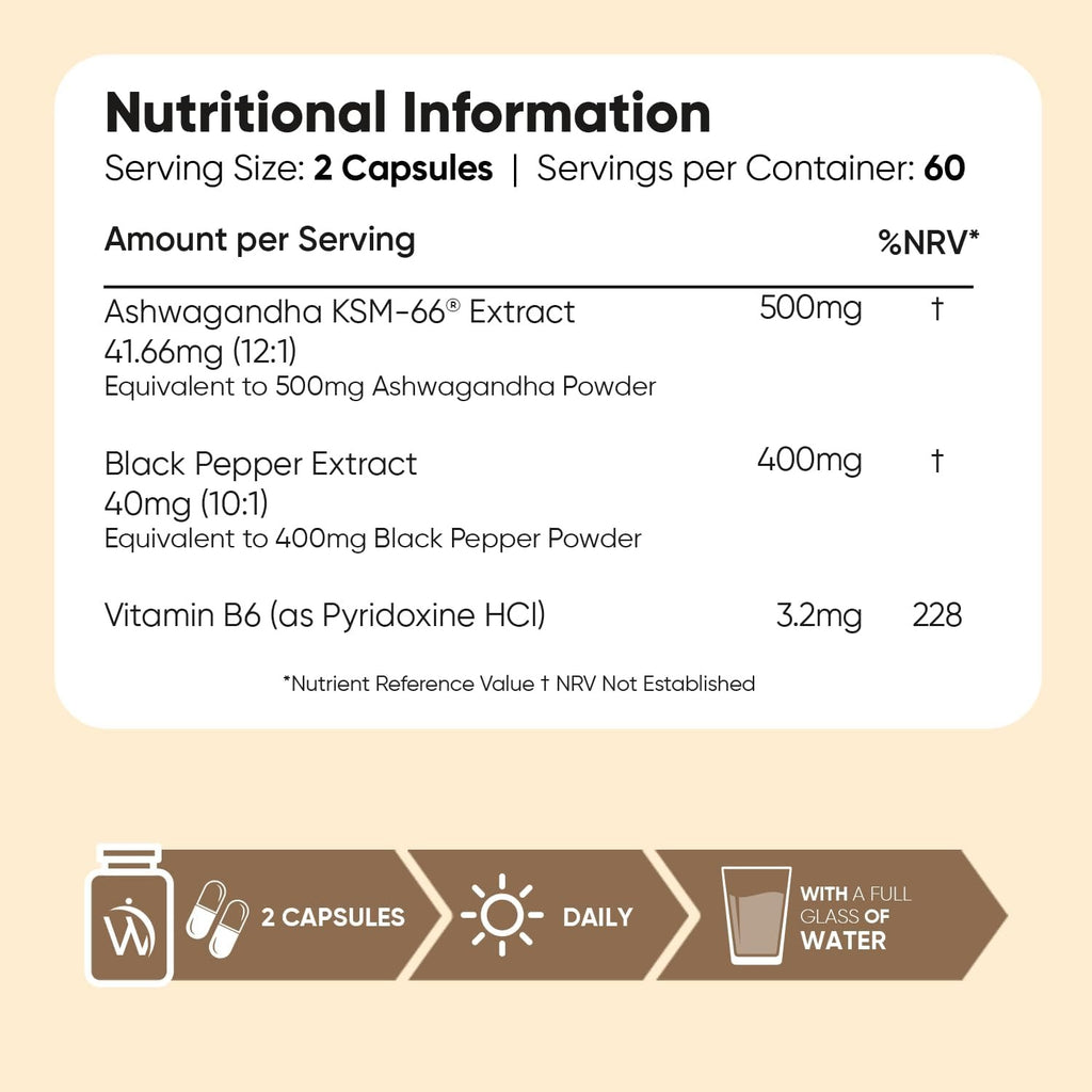 WeightWorld Extrait d'ashwagandha (KSM-66) 250 mg 120 capsules