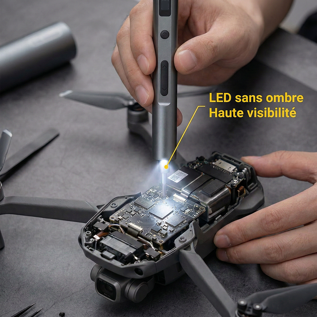 EasyWox Jeu de mini tournevis électrique 62-en-1, Cadeau pour la fête des Pères, Couple de serrage à affichage numérique, Batterie au lithium rechargeable de 500 mAh