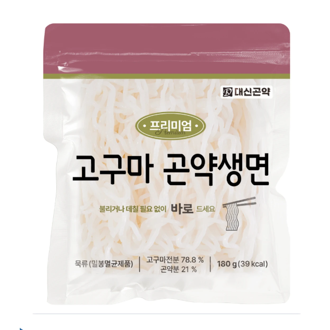 DSKONYAKU Nouilles crues premium au konjac et à la patate douce – 180 g