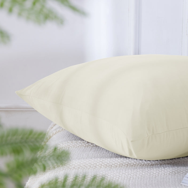 MEROPE, Taie d'oreiller en nylon/élasthanne effet frais, 80x80 cm, beige, 1 pack