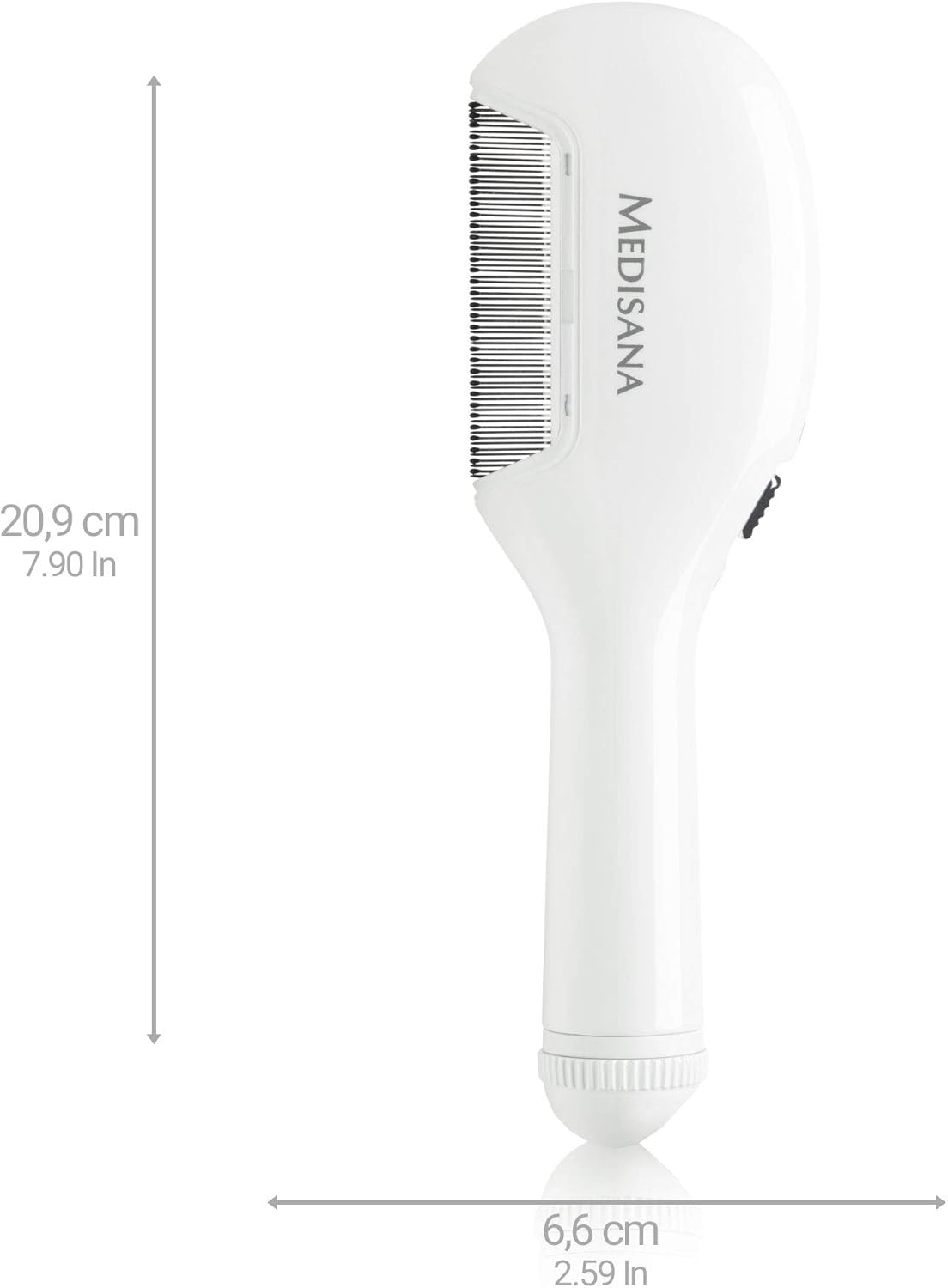 Medisana LC 860 - Peigne électrique anti-poux, contre les poux et les lentes, convient aux chiens et aux chats, blanc