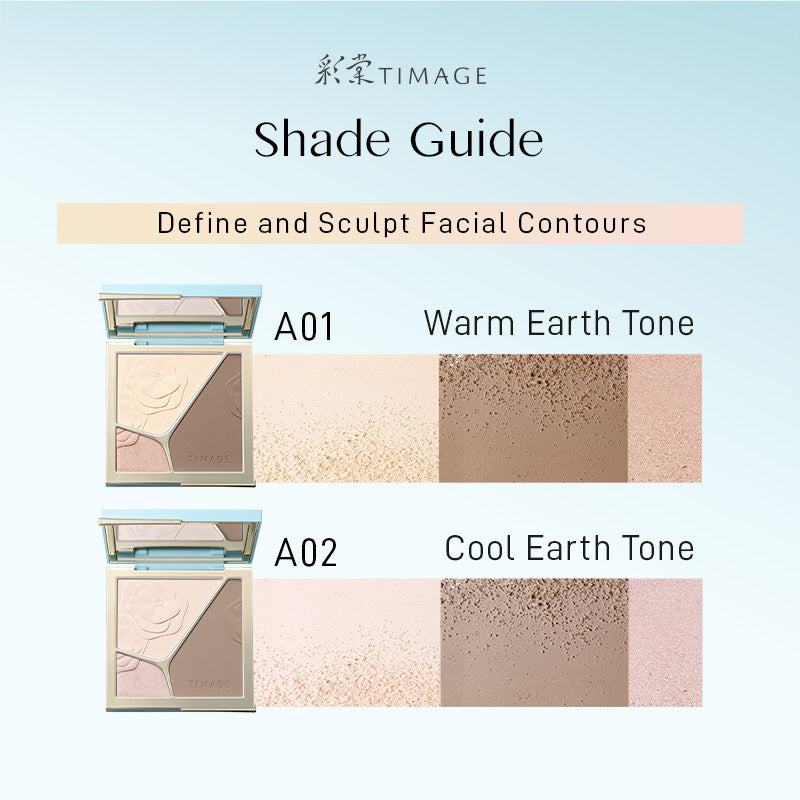 TIMAGE Palette de contouring lumière et ombre douces A01
