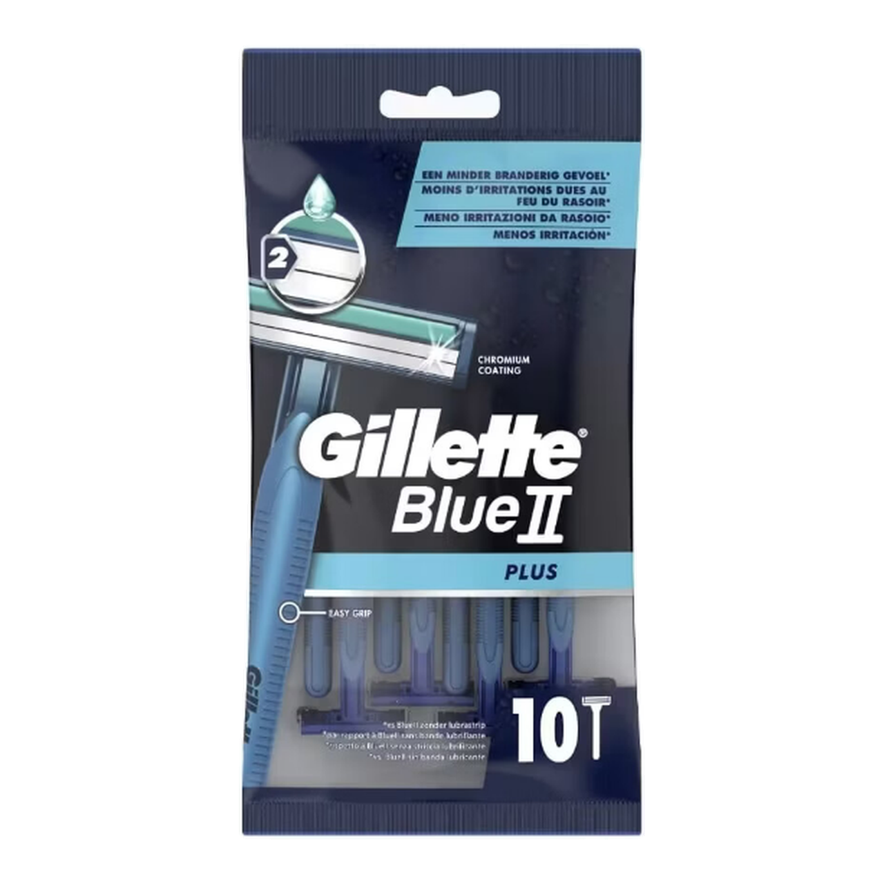 GILLETTE Blue II Plus Rasoir jetable - Grand pack - 10 pièces