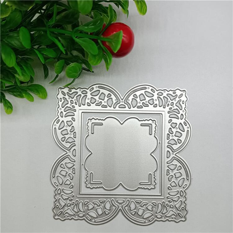 Cadre de fond Matrice de découpe en métal Moule de découpe Papier scrapbooking Couteau de découpe Lame de moule Matrice de perforation Stencils de relief Modèle