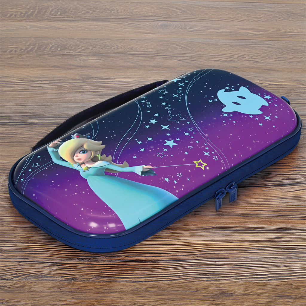 HORI Super Mario Galaxy Housse de protection et transport Nintendo Switch 2 - Filet rangement accessoires - 10 compartiments jeux - Motif Harmonie