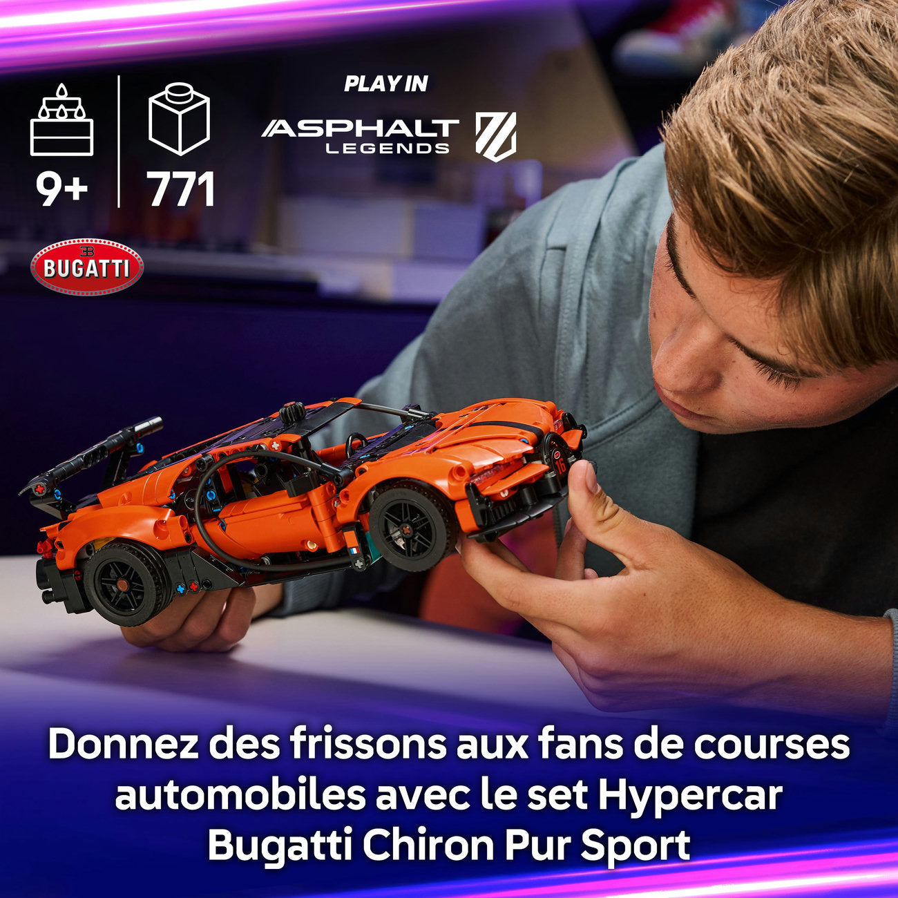 LEGO Technic 42222 Hypercar Bugatti Chiron Pur Sport
