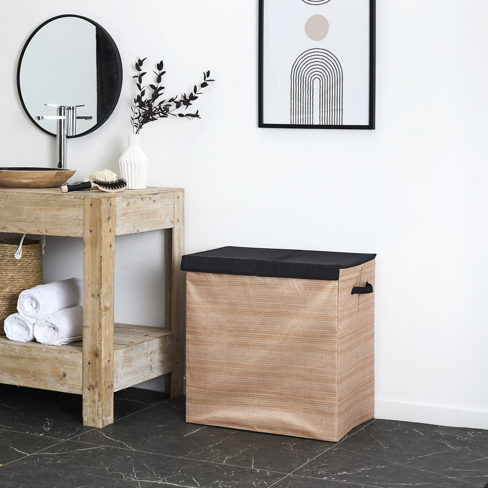 Panier a linge double 58x35x58cm m8