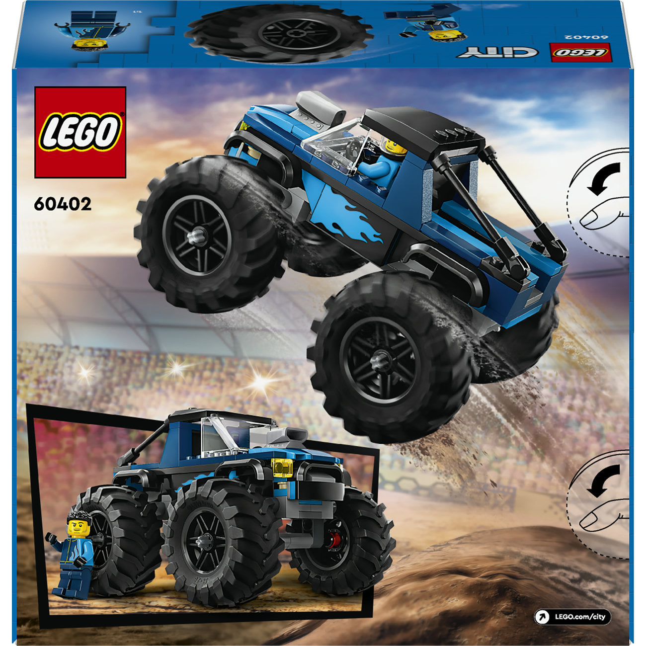 LEGO City 60402 Set de Construction Monster Truck Bleu