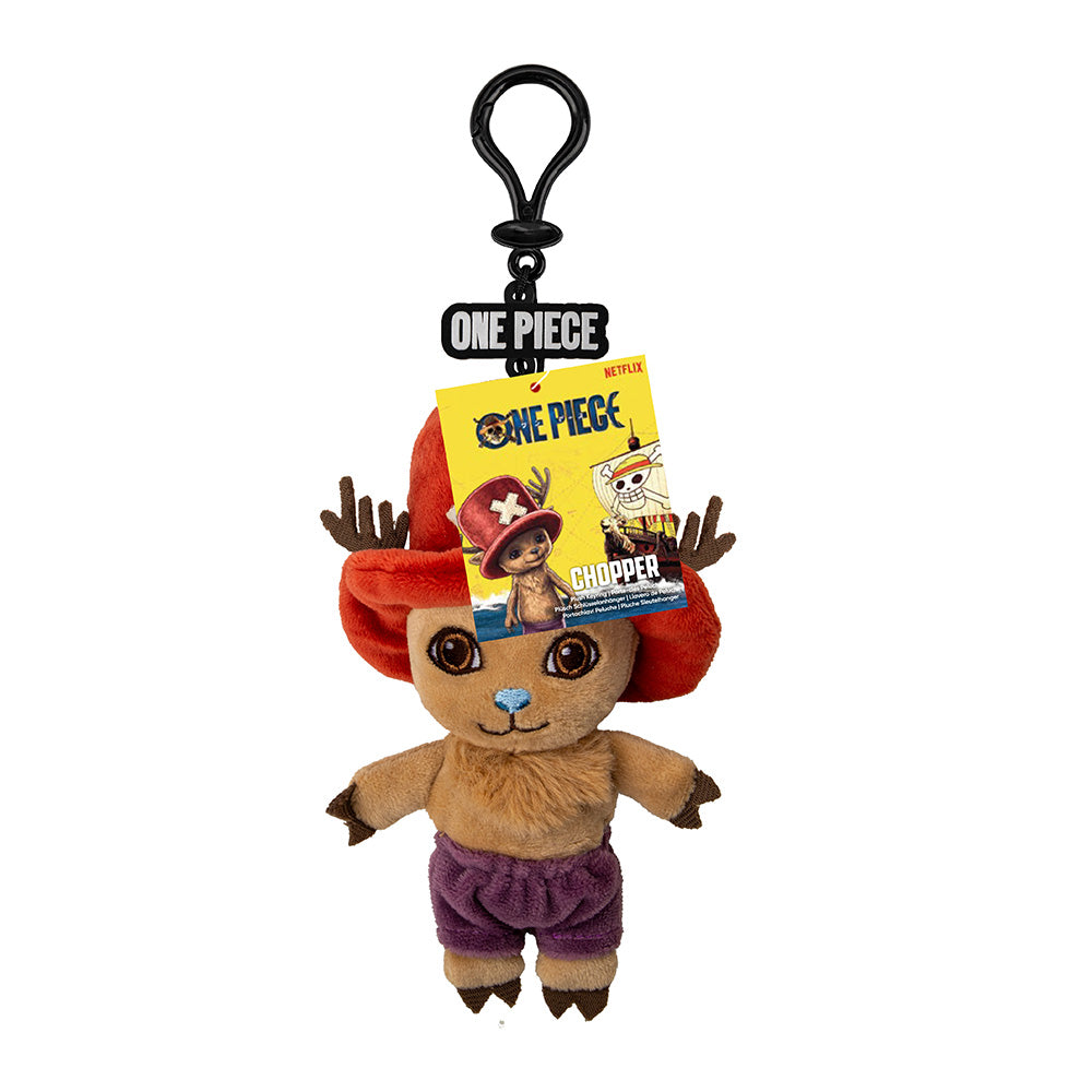 One Piece Porte-clés en peluche Tony Tony Chopper Mini Figurine Charms de sac avec étiquette logo Antilope Chapeau à cerf Tiroir à fermeture éclair Accessoires de collection d'anime