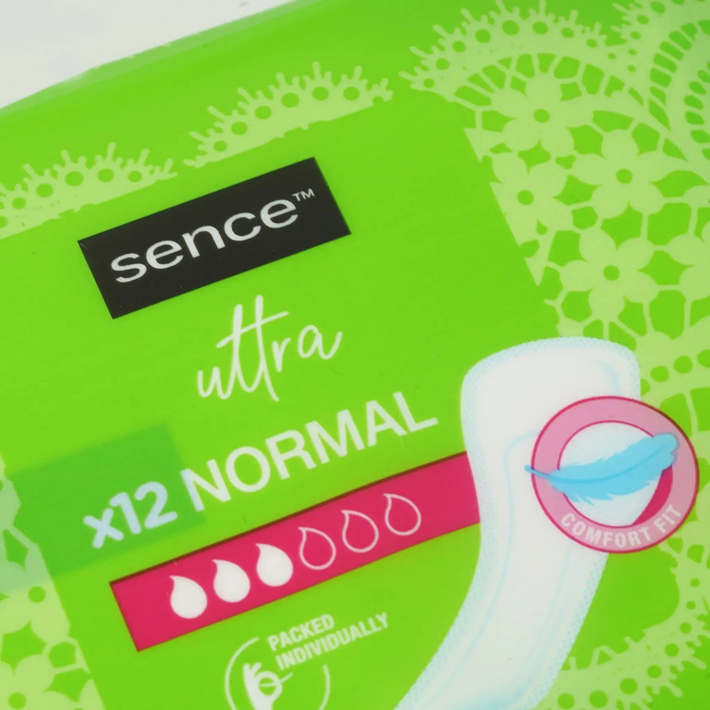 SENCE Serviettes Hygiéniques Normal Lot de 12