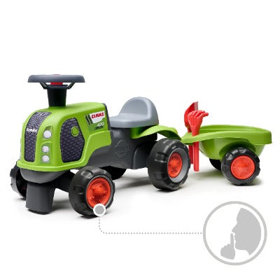Falk Tracteur porteur Claas avec volant, dès 1 an - Les petits jardiniers - 95 x 31 x 36 cm - 1