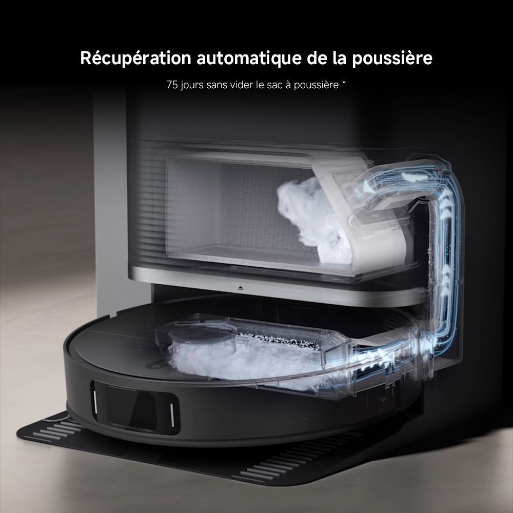 Xiaomi Aspirateur robot X20 Max, station d’entretien tout-en-un avec lavage à l’eau chaude et séchage, 8000 Pa d’aspiration, bras extensible, scanning laser LDS