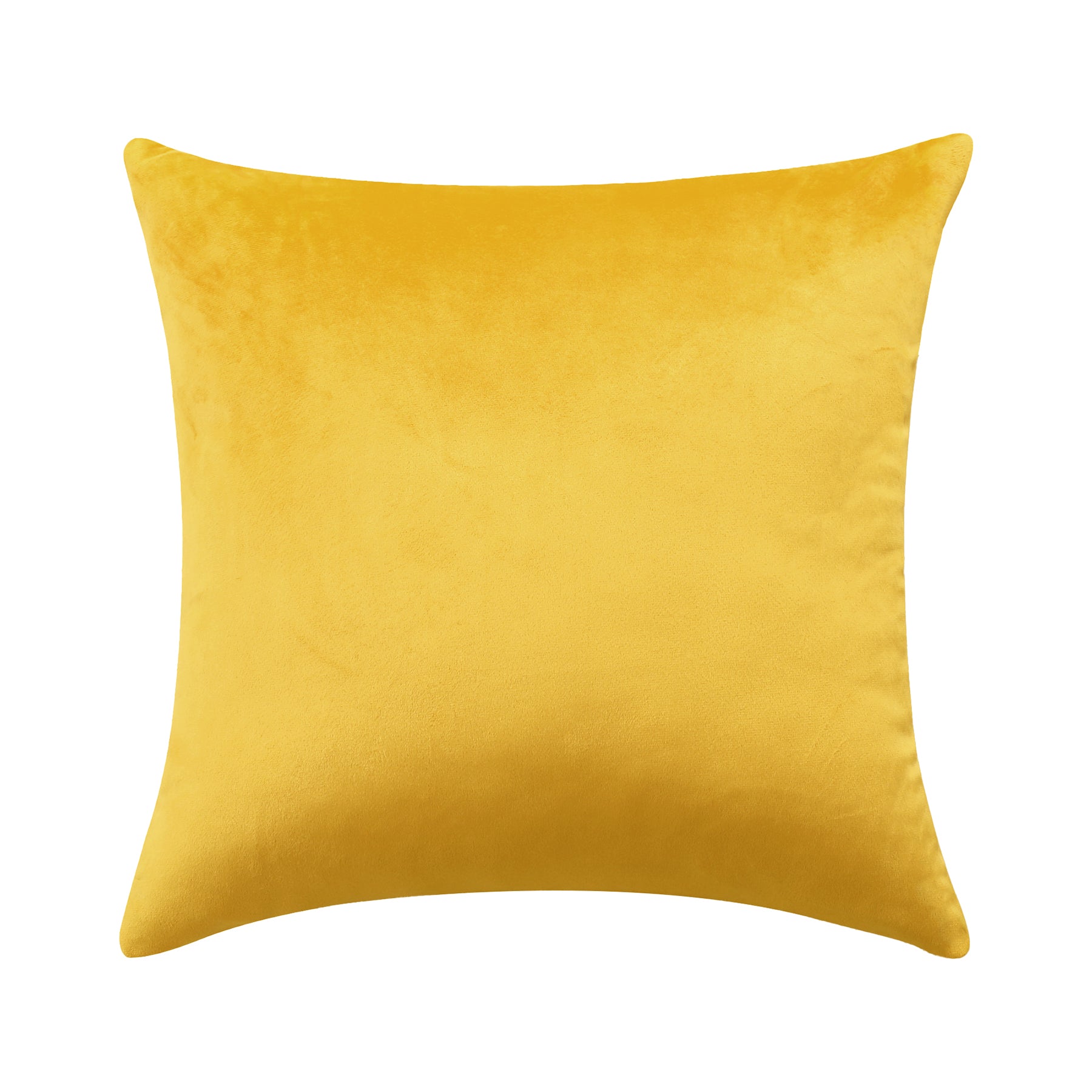 Deconovo Housse de coussin en velours néerlandais - jaune - 45 x 45 cm - 1 pièce