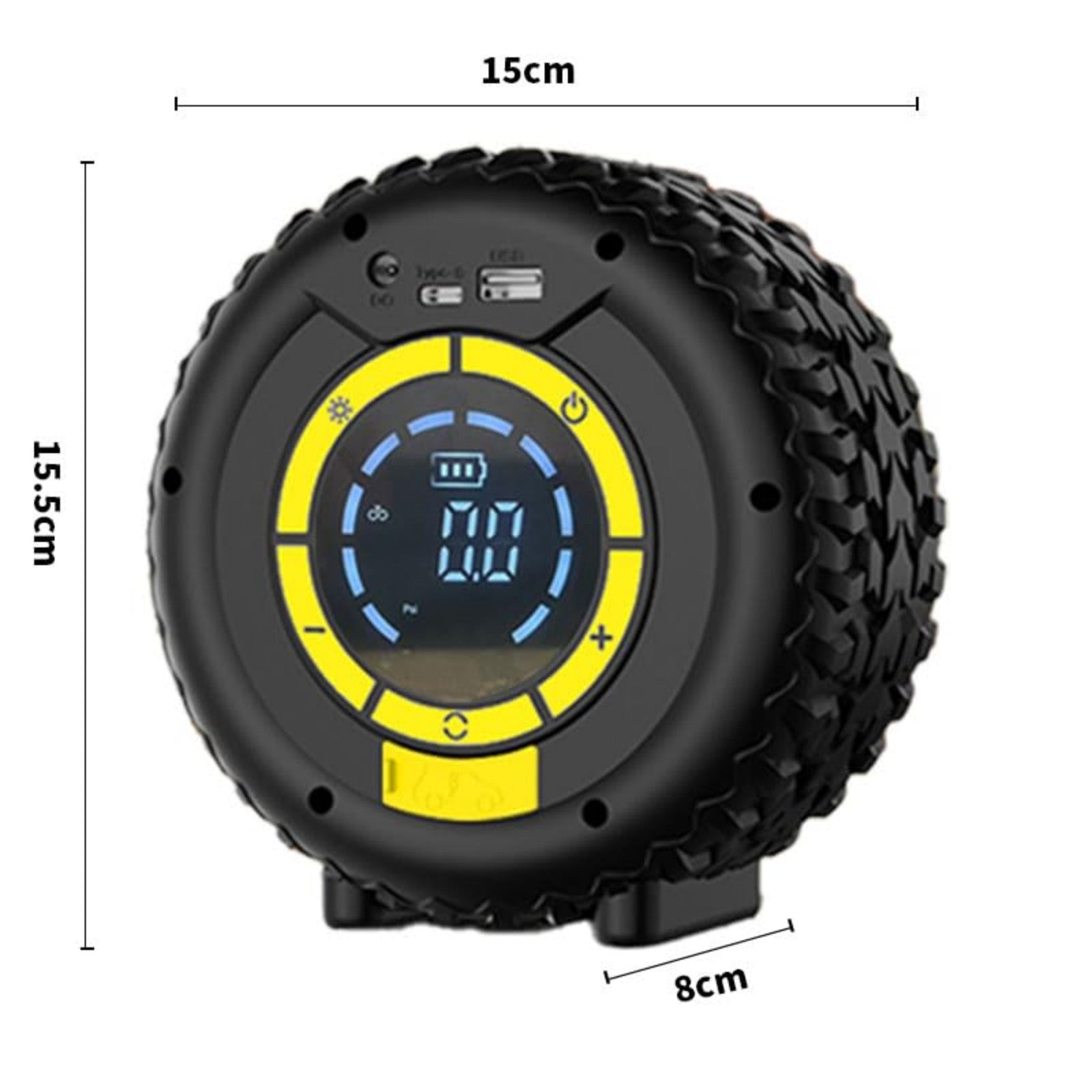 COCCKO Démarreur de batterie de voiture avec gonfleur 150 PSI, compresseur de secours 120 W, 4 modes intelligents, écran LCD, éclairage LED et mode SOS