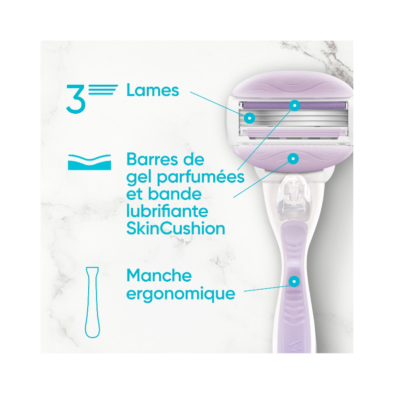 GILLETTE VENUS ComfortGlide Breeze - Recharges De Lames De Rasoir - 4 Unités