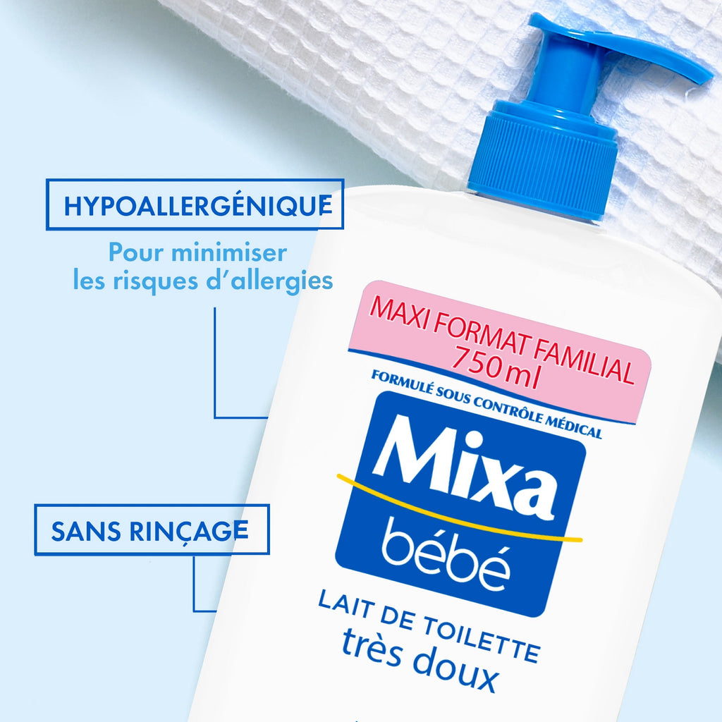 MIXA Bébé Lait de Toilette Très Doux 750ml
