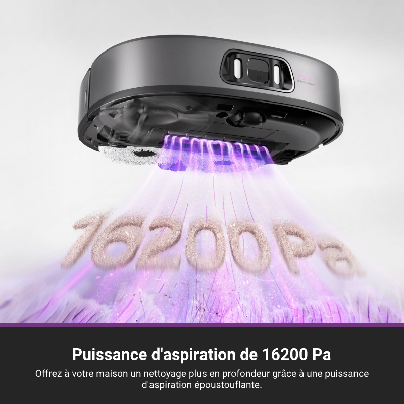 Eureka J15 Pro Ultra Aspirateur robot avec fonction d’essuyage, 16 200 Pa, Technologie anti-enchevêtrement, Détection des liquides et relevage de brosse, Nettoyage à l’eau chaude 75 °C, Autonettoyage