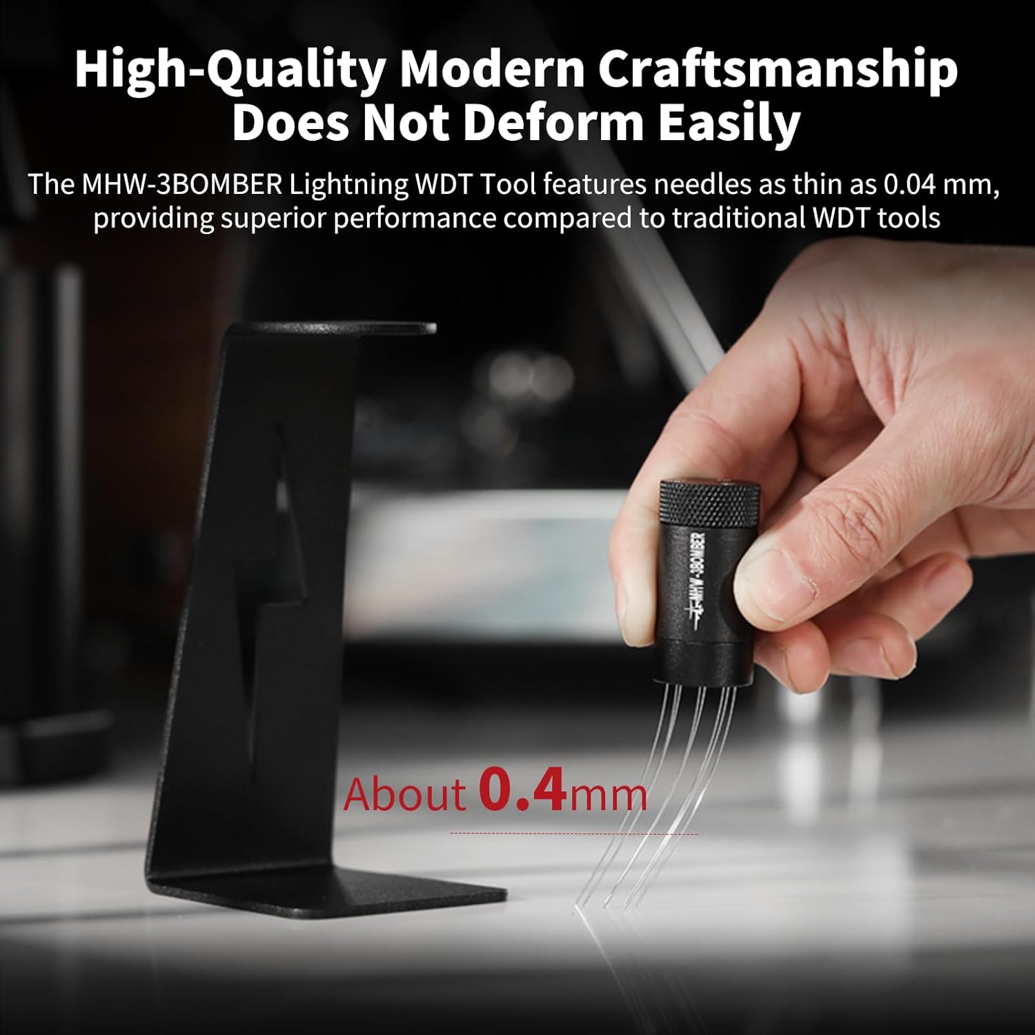 MHW-3BOMBER Outil WDT , outil de distribution d'espresso avec support magnétique, portée réglable, mélangeur à aiguilles de café, acier inoxydable 304, 8+6 aiguilles, 0,4 mm, T6126
