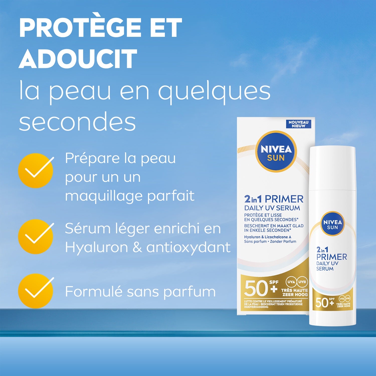 NIVEA Sérum base de maquillage solaire UV visage expert SPF 50 30 ml