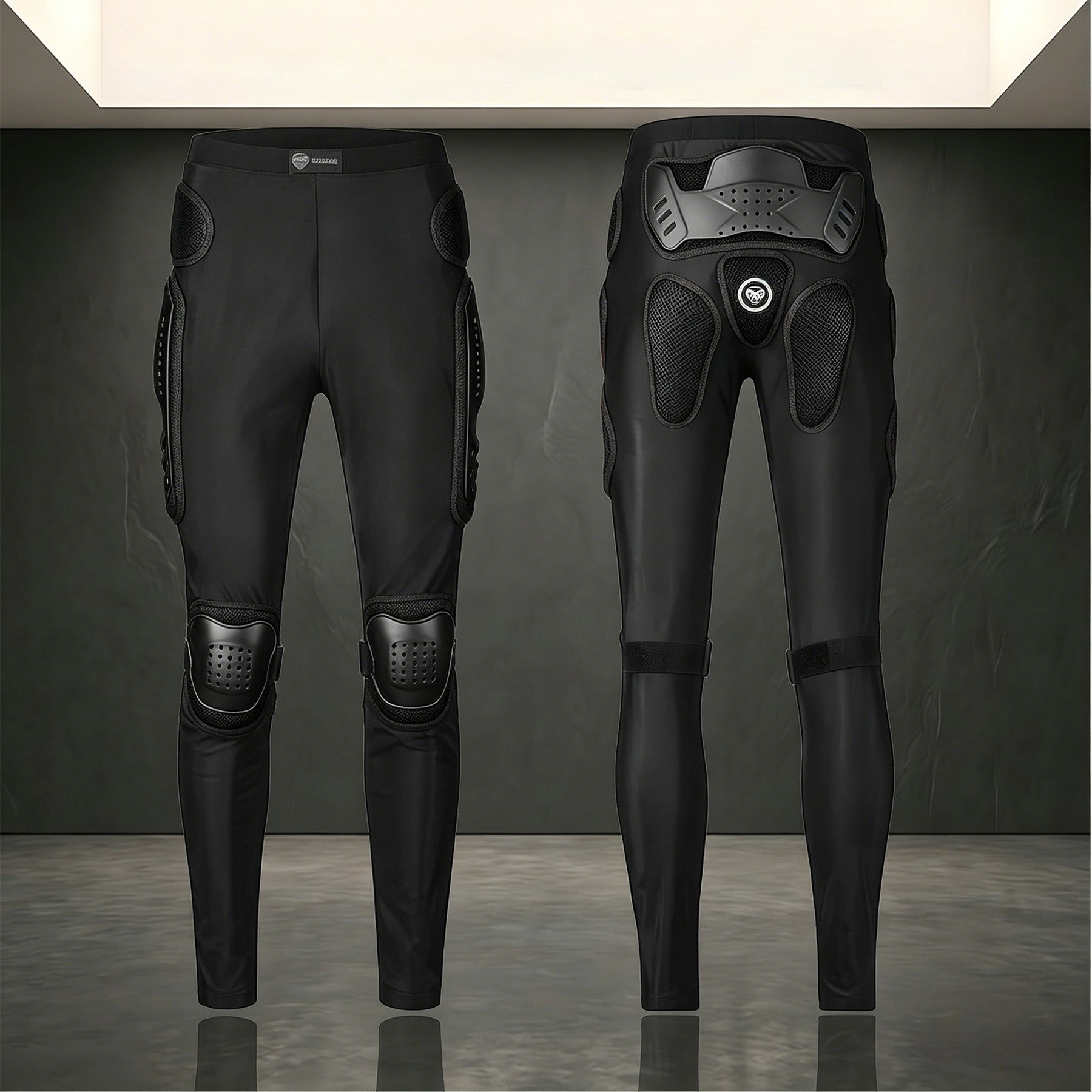 Pantalon de protection moto unisexe avec coques de protection, Protections résistantes aux chocs pour hanches, cuisses et genoux, Équipement de sécurité antichute pour VTT
