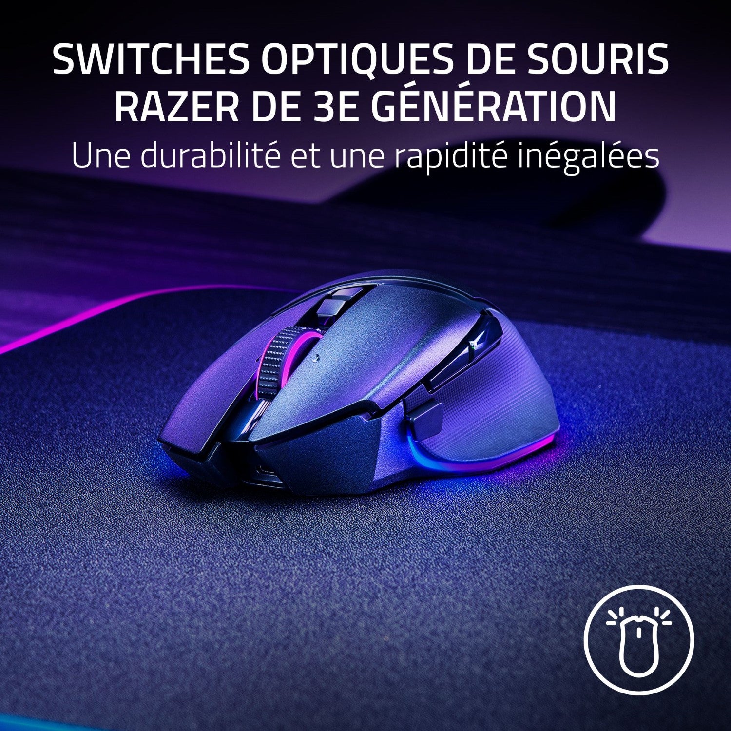 Razer Basilisk V3 Pro 35K Souris Gaming sans fil - 35000 DPI, 11 Boutons - Noir