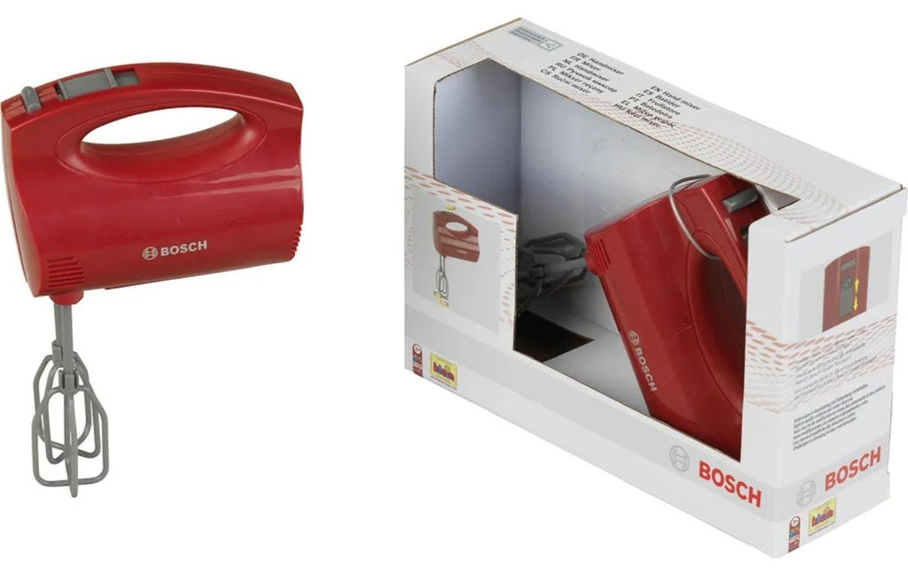 Theo Klein 9574 Bosch Batteur à main jouet, à piles avec fouets rotatifs, 19 x 7 x 12 cm, pour enfants dès 3 ans