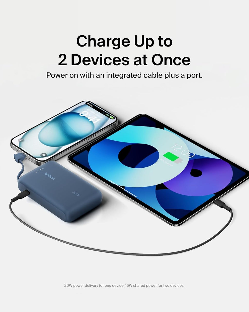 Belkin BOOST CHARGE Power Delivery Batterie externe 10 000 mAh - Bleu