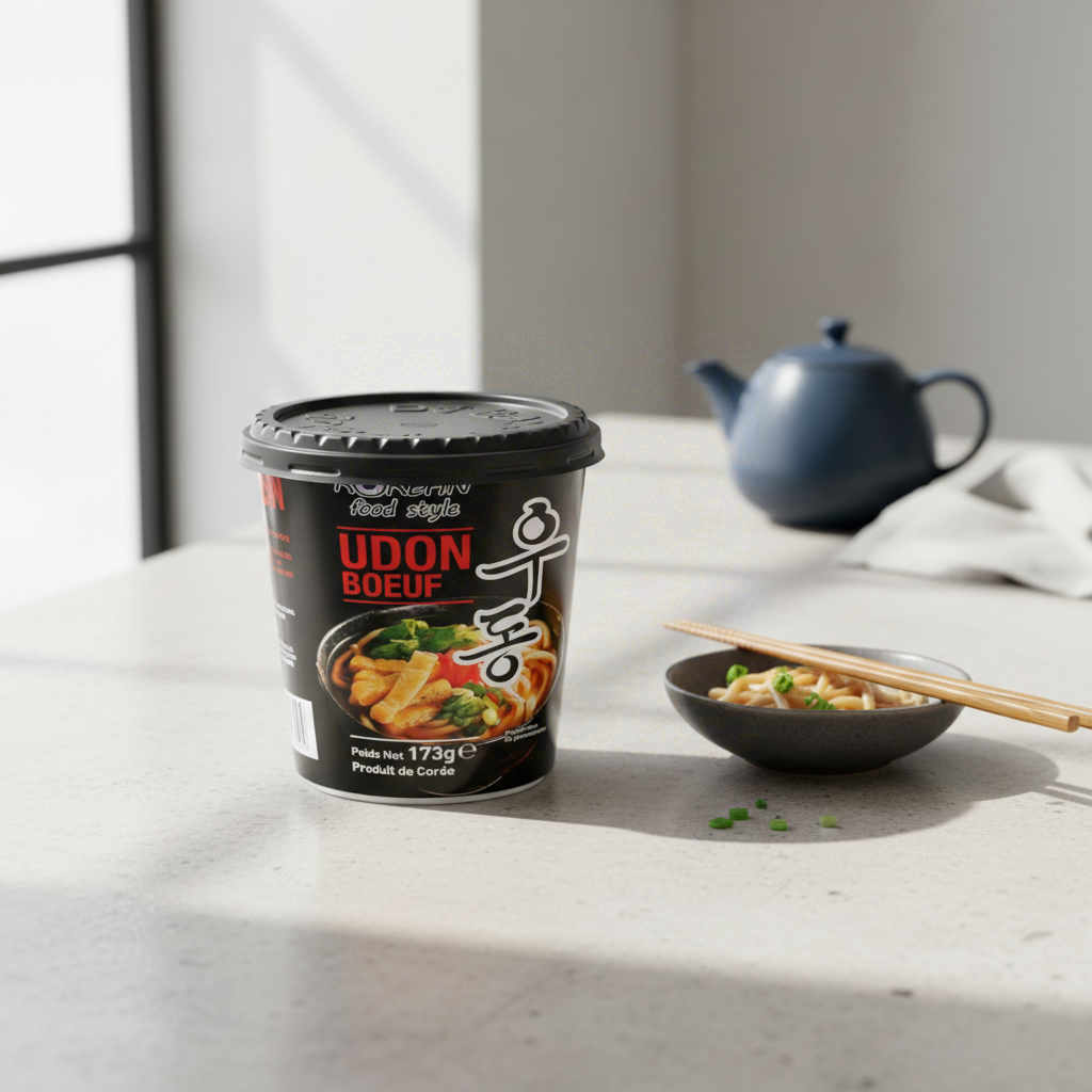 Korean Food Style Bol de nouilles précuites saveur bœuf 173 g