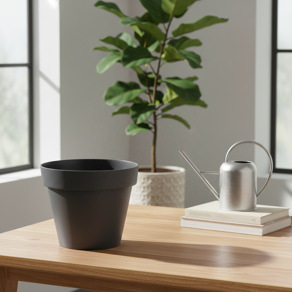 EDA Pot TOSCANE Gris anthracite Ø 20 cm Dim. Ø 20 x 17 cm Volume 3 L