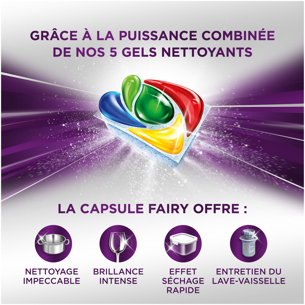 Fairy Platinum Plus Tablettes Lave-Vaisselle Tout-en-1, Miracle Citron, 20 Tablettes